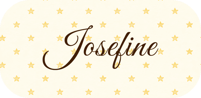 Personlig namnlapp med namnet Josefine
